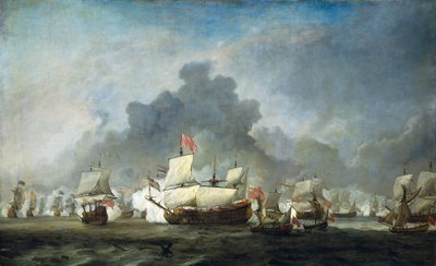 The skirmish of Michiel Adriaensz de Ruyter against the Duke of York by Willem van de Velde